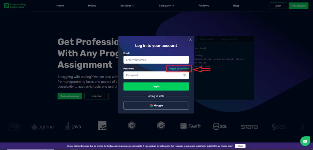 Forgot password